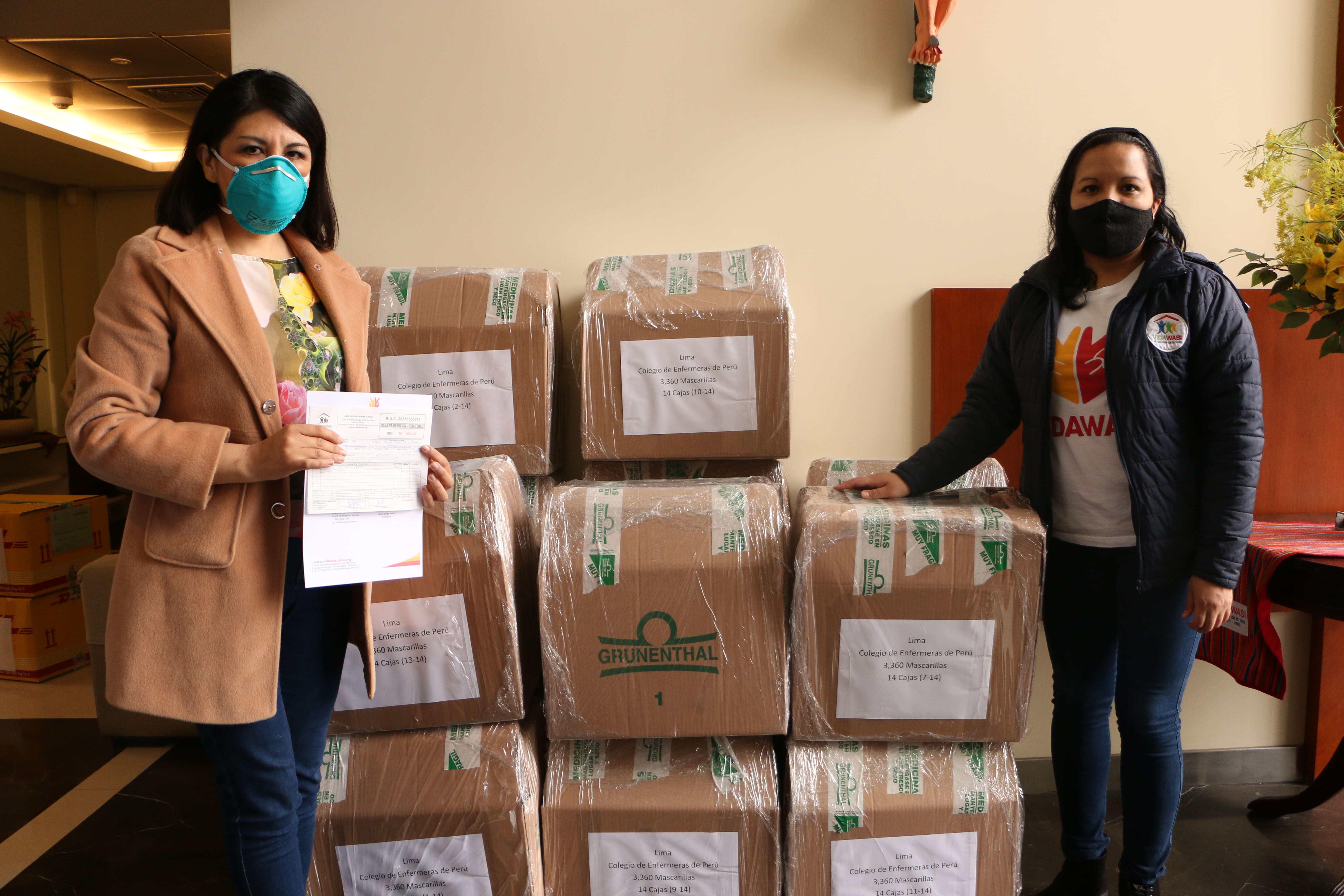 GRÜNENTHAL PERUANA DONA 25 MIL MASCARILLAS A INSTITUCIONES DEL SECTOR SALUD