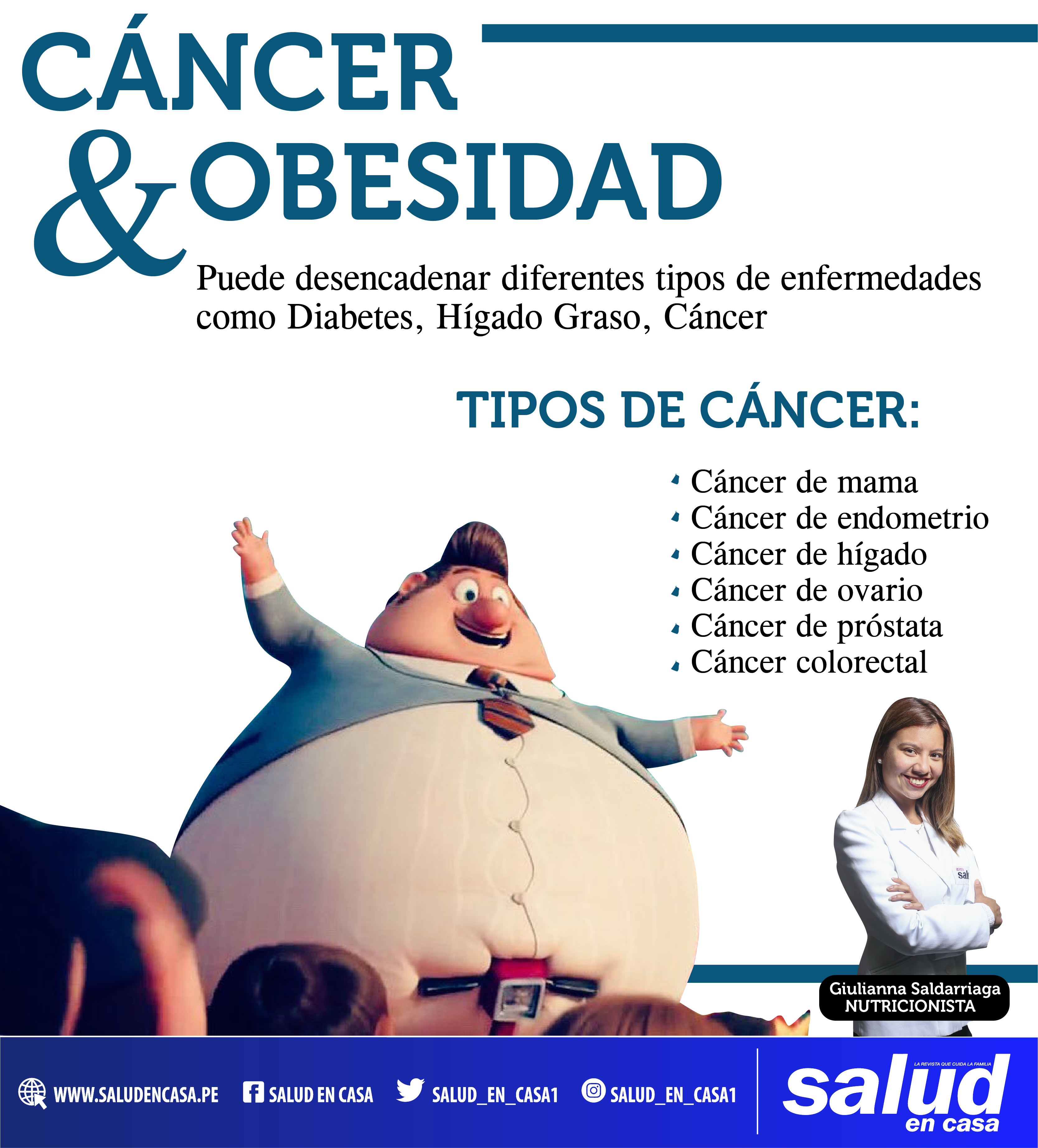 PERSONAS OBESAS SERÍAN MÁS PROPENSAS A CONTRAER CÁNCER