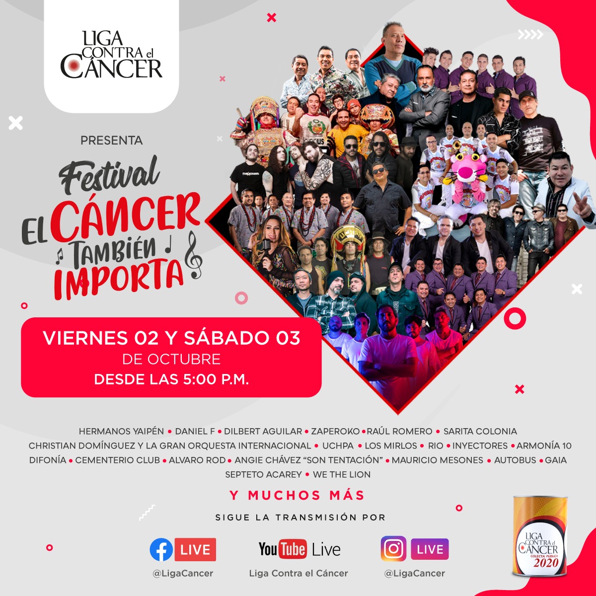 Liga Contra el Cáncer realizará el primer Festival Musical con realidad aumentada “El Cáncer También Importa”