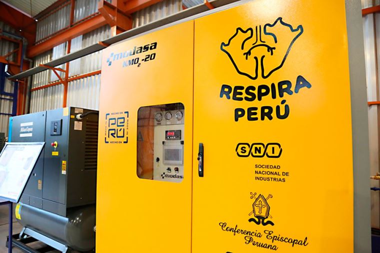 RESPIRA PERÚ Y MODASA PRESENTAN SEIS PLANTAS DE OXÍGENO FABRICADAS EN EL PERÚ