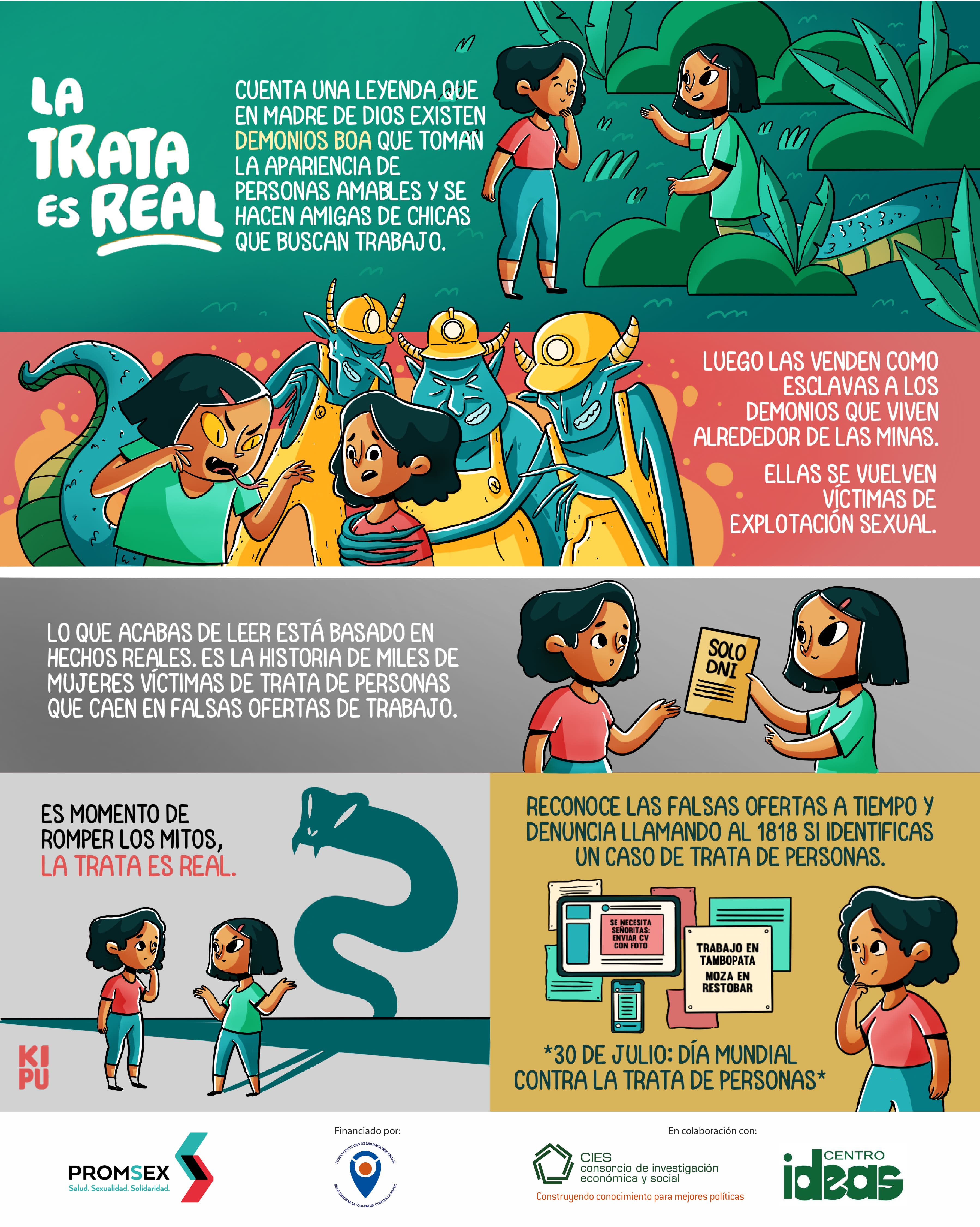 Día mundial de la lucha contra la trata de personas - Promsex lanza campaña para alertar a la población