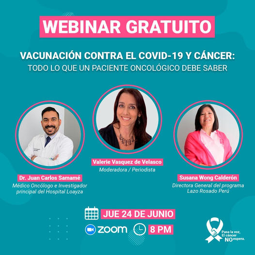 Webinar: Vacunación contra el Covid-19 para pacientes con Cáncer