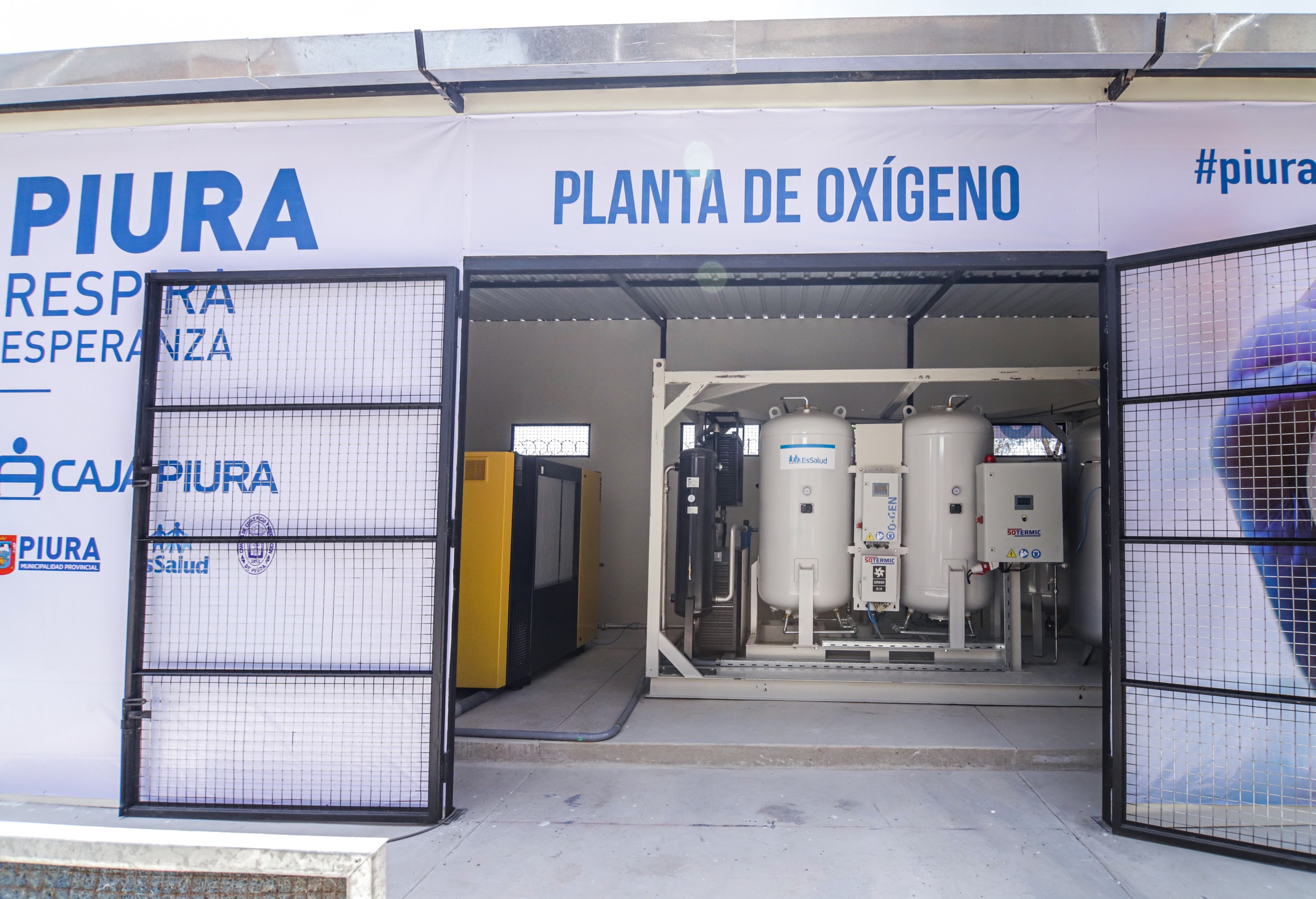 PIURA EN HOSPITAL LA VIDENITA COMENZÓ A OPERAR PLANTA DE OXÍGENO DONADA POR CAJA PIURA